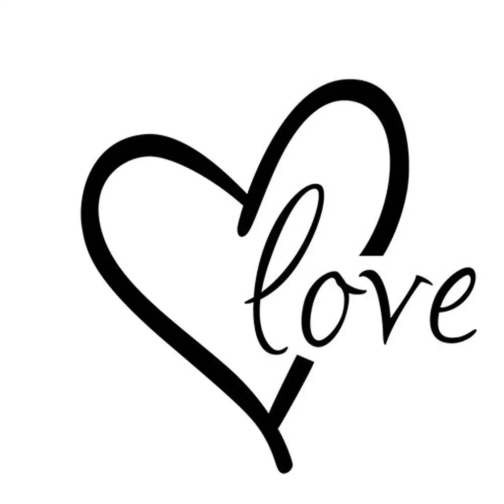 Love Heart Decals Wall Sticker Living Room Bedroom Vinyl Engraved Wall