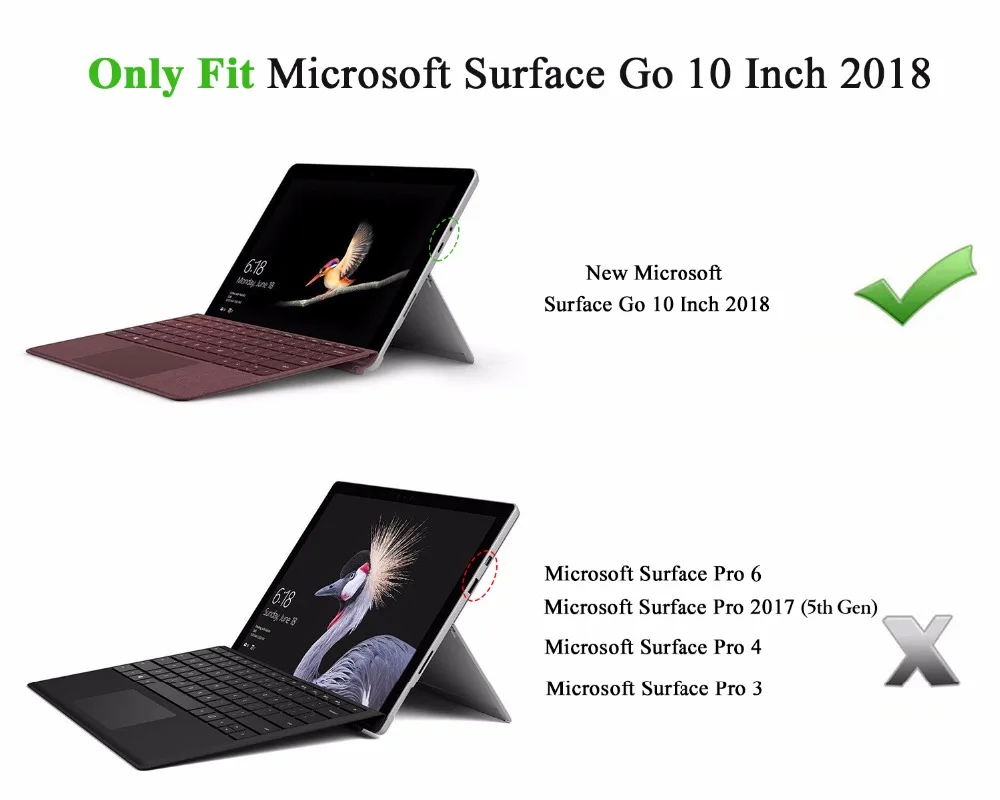 Чехол MoKo для microsoft Surface Go, Защитный Прочный чехол «Все-в-одном» с держателем для ручки, ручной ремешок, для Surface Go 10 дюймов