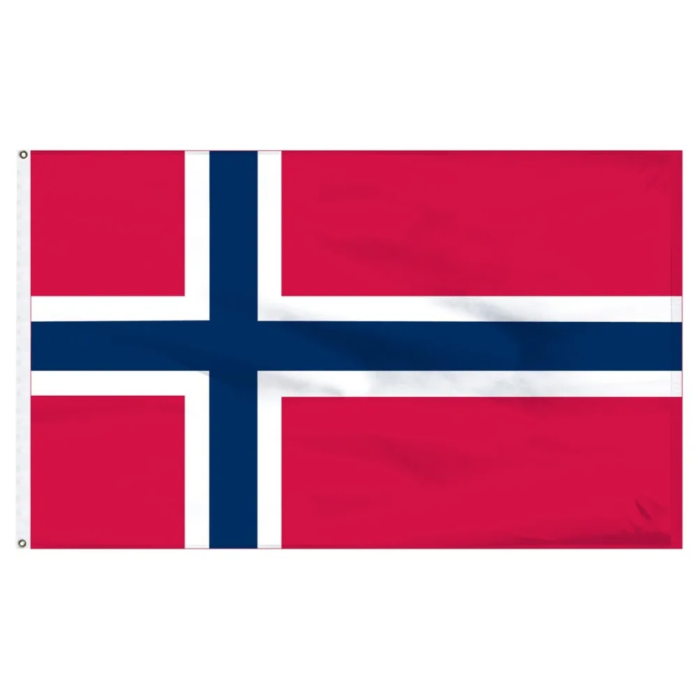 Флаг 3x5fts 90*150 см Kongeriket Noreg Norge nor no norway flag