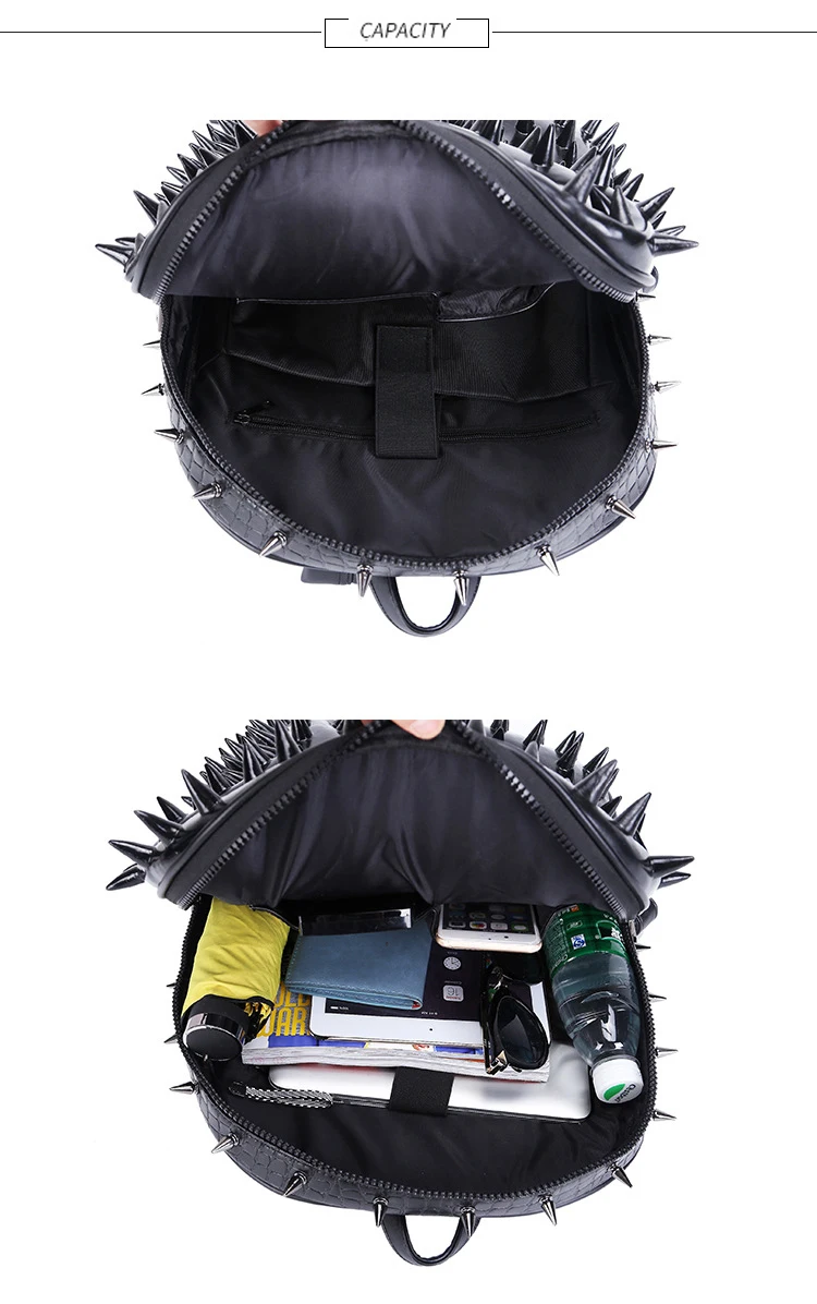 Мужской рюкзак, Противоугонный, умный рюкзак, креативный, в стиле ежика, в стиле панк-рок, рюкзак для компьютера, водонепроницаемая сумка, рюкзаки