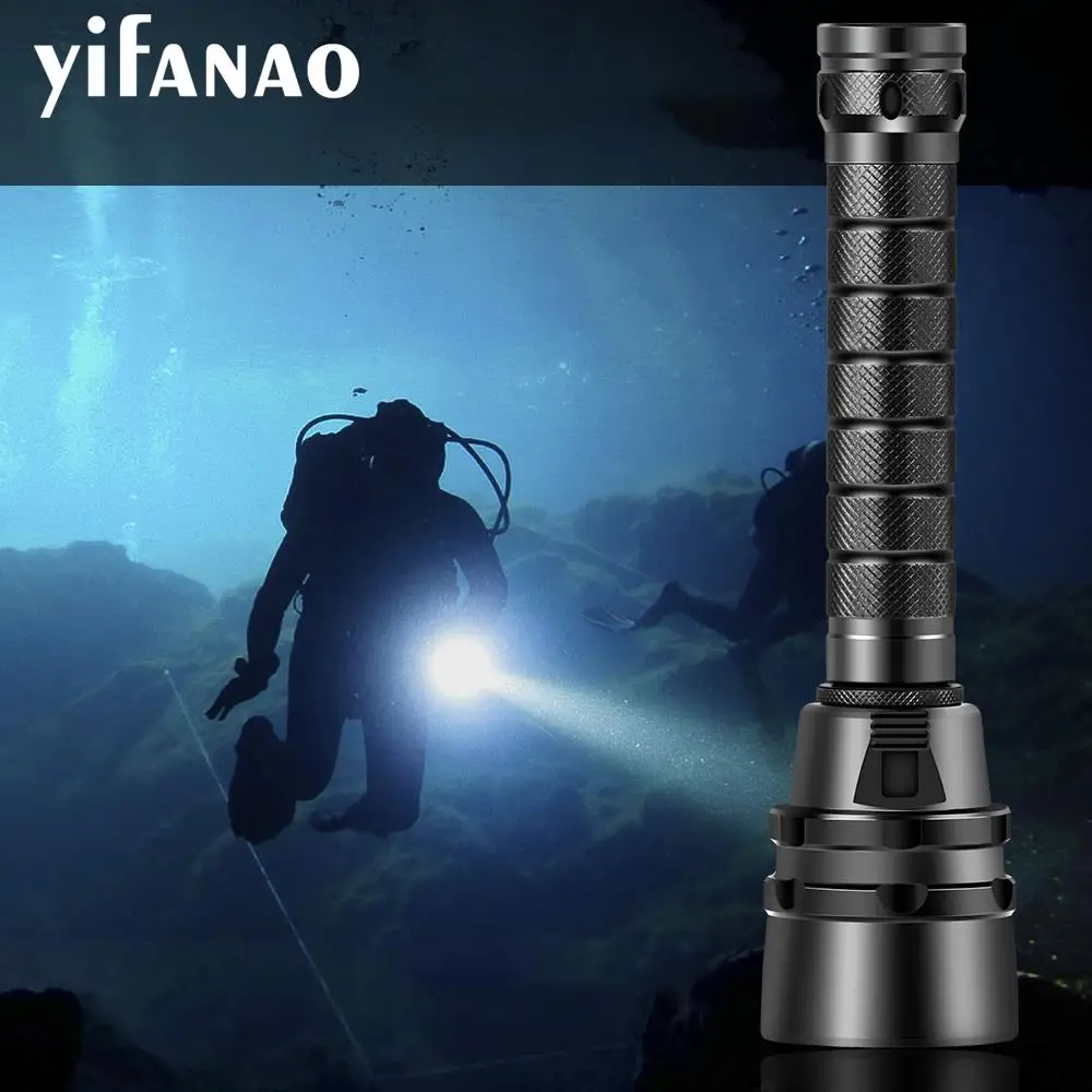 30000Lms 100 Professional Diving Flashlight Torch 5*L2 Scuba Dive