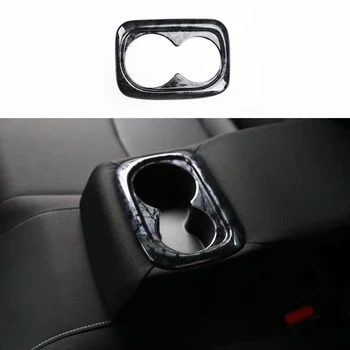 

Black Wood Grain Rear Cup Water Holder Frame Cover trim For Honda Civic 2016-17