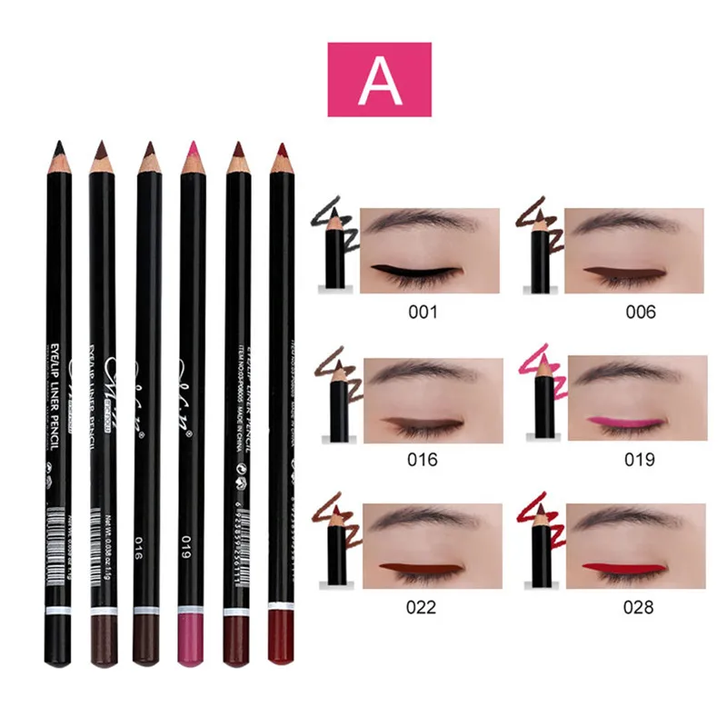 

Eyeliner Colours 6 Color/set Water-Resistant Eyeliner Eyebrow Pencil Lip Pencil Make Up Waterproof Long Lasting Eyeliner set