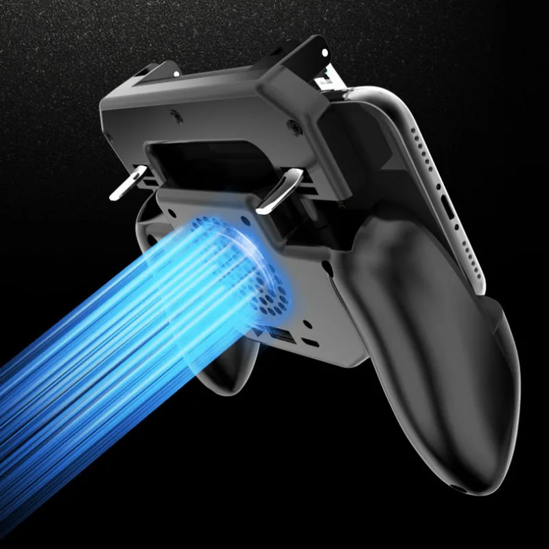 Pubg Game Controller Gamepad Pubg Trigger L1R1 Shooter Joystick Game Pad Phone Holder Cooler Fan with 2000/4000mAh Power Bank