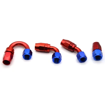 

AN10 Aluminum Swivel PTFE Teflon Hose End Fitting Straight 45 90 180 Degree For Teflon Oil Fuel Line