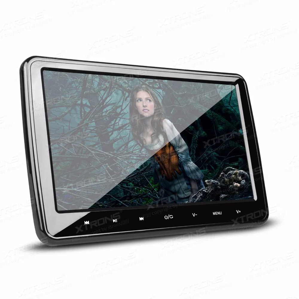 XTRONS 1 пара универсальных мониторов 10 ''HDMI HD экран подголовник Автомобильный DVD