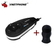 VNETPHONE 1200m мотоциклетная bluetooth-гарнитура для шлема, полнодуплексная рация для 5 райдеров, Intercomunicador