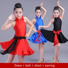 Latin Dance Costumes for Girls Salsa Dance Costume for Kids Ballroom Dresses Tango/ramba Clothes Kids Latin Competition Dresses
