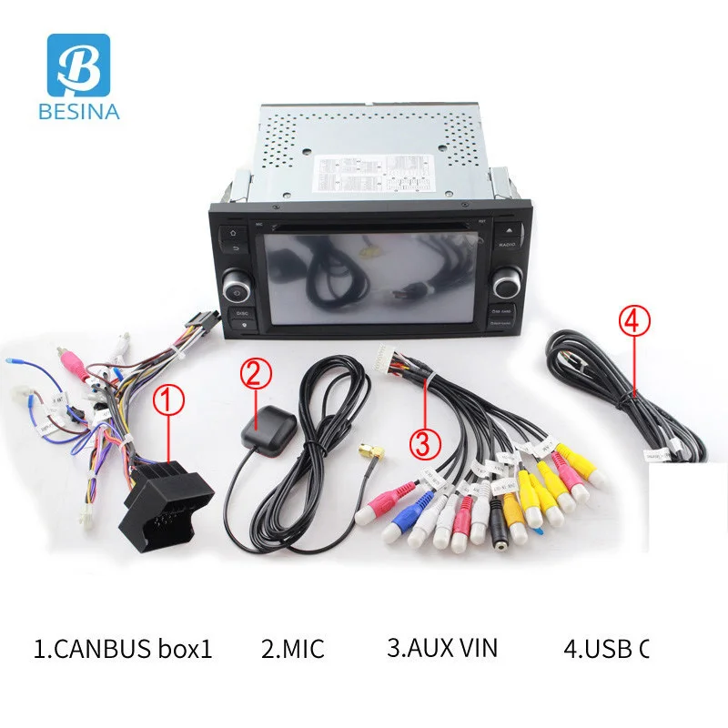 Top Besina 2 Din Car DVD Player For Ford Focus/Focus 2 Kuga Mondeo Connect Transit Fiesta Galaxy Fusion Radio Multimedia Autoaudio 5