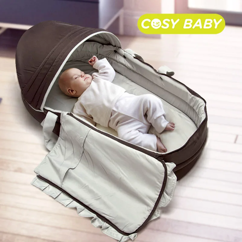 

Baby Basket Portable infant Crib Cradle Travel Bed Neonatal Bassinets Mattress Unisex 0-6 months