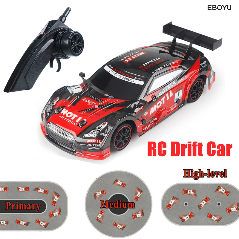 EBOYU RC18 RC Car Super GT RC Sport Racing Drift Car 1:16 Remote Control Module 4WD RTR Car with Extra Drift Tires Gift