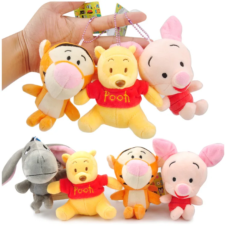 Disney Carton Winnie Piglet Tiger &amp Pluto 12cm Mini Plush Doll Soft Toy Model Figure Christmas Cute Toys For Children |