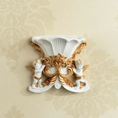 

Antique resin Angel wall hanging Vase wall creative living room TV background wall orname statues Home wedding decoration dies