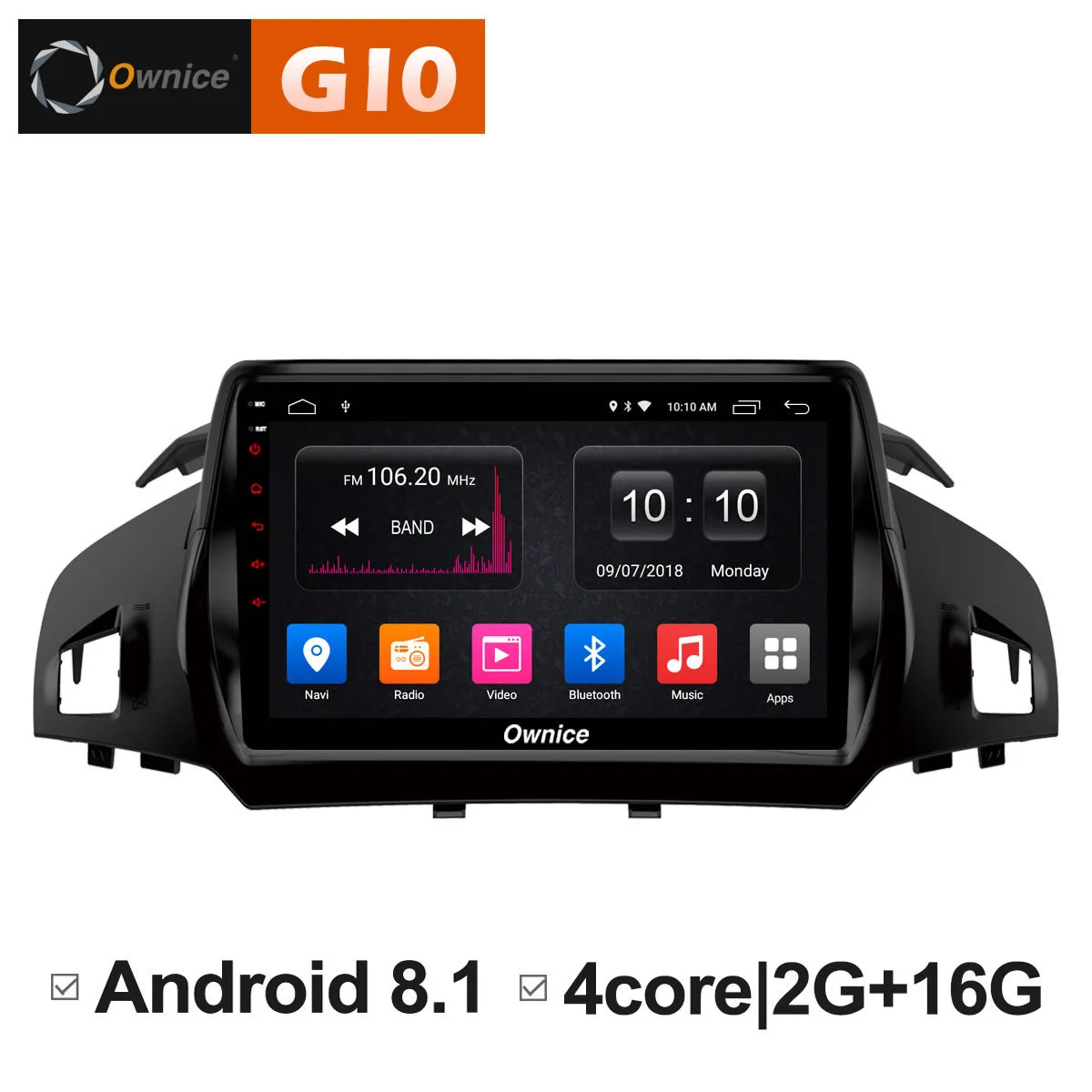 Sale Ownice C500+ G10 Android 8.1 Eight 8 Core Car radio player GPS navi dvd for Ford Kuga 2013-2017 2GB RAM Support 4G SIM Card 1