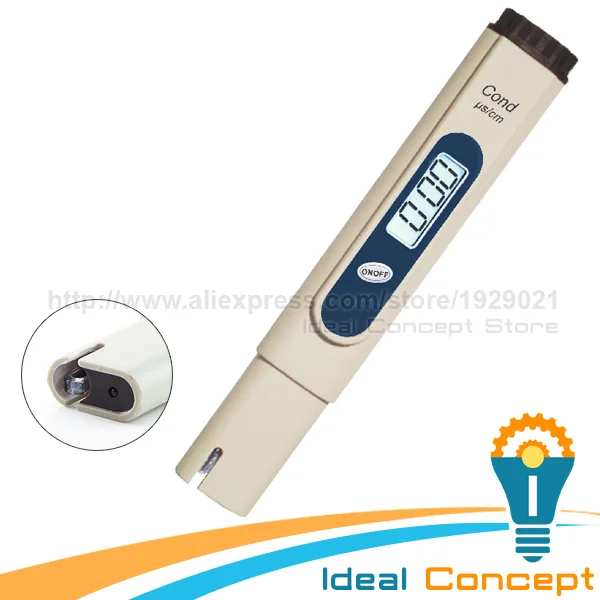 

Pentype EC Conductivity Meter 0~1999 us/cm ATC Electrode Water Quality Tester Pool Spa Aquariums