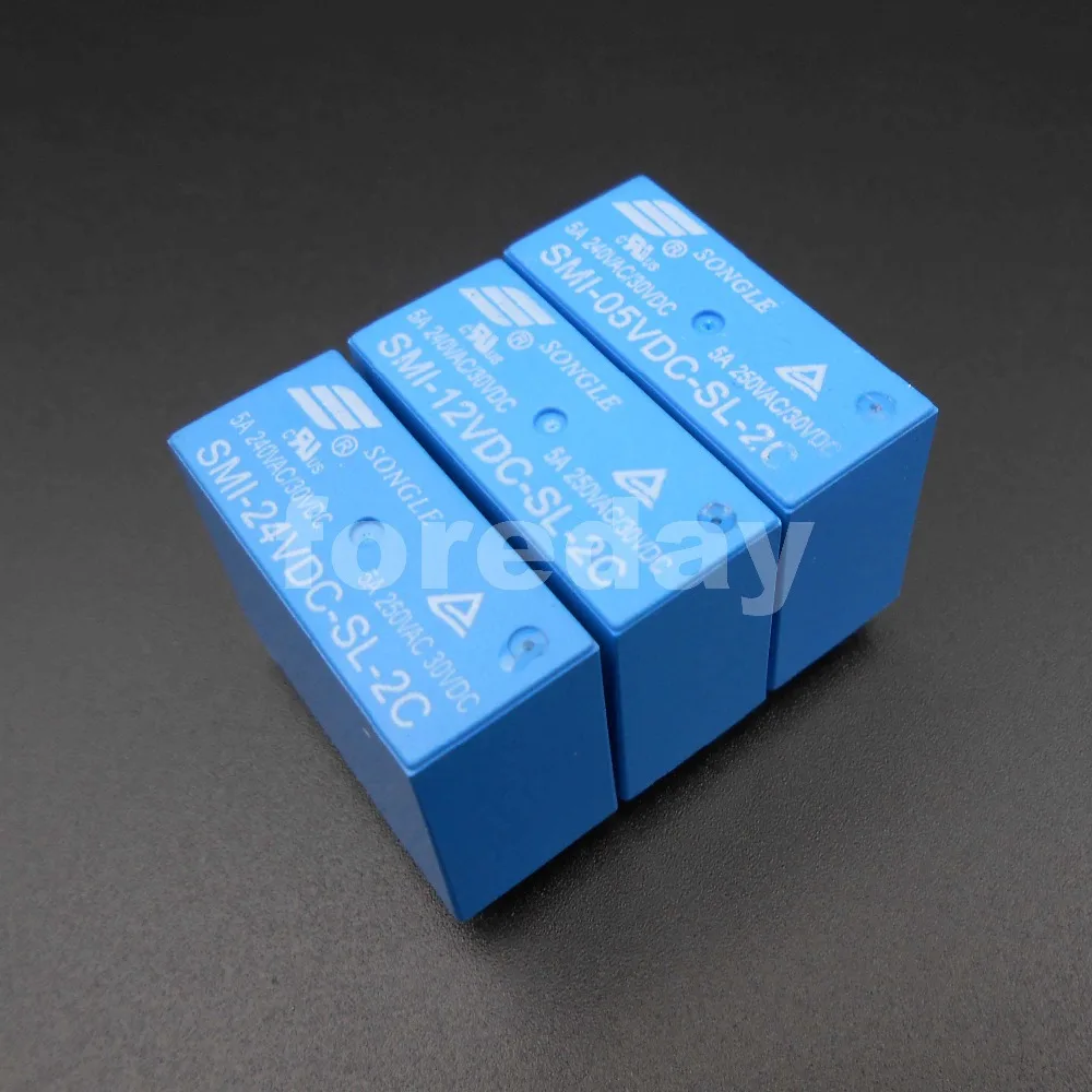 5 шт. SONGLE силовое реле SRS PCB 8 Pins 5A 10A 5V 12V 24V фотосессия шт./лот * Φ | Обустройство дома