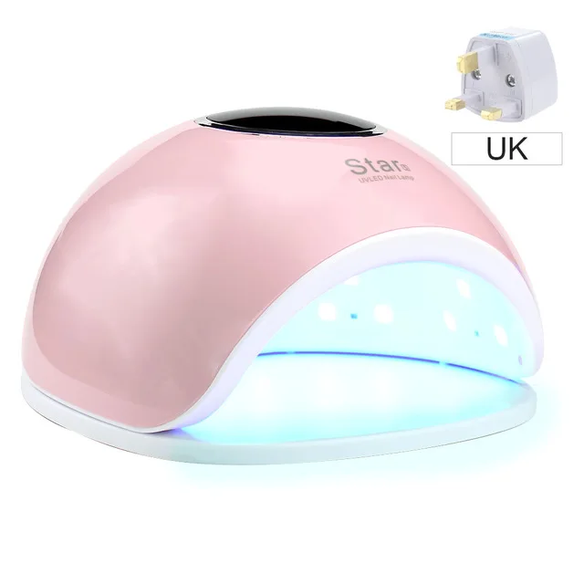 UK PLUG Профессиональный УФ светильник-терапия 72 Вт светодиодный таймер с автоматическим зондированием лампа для сушки гель-лака быстрая сушка отверждения Сушилка для ногтей dfdf - Цвет: UK PLUG