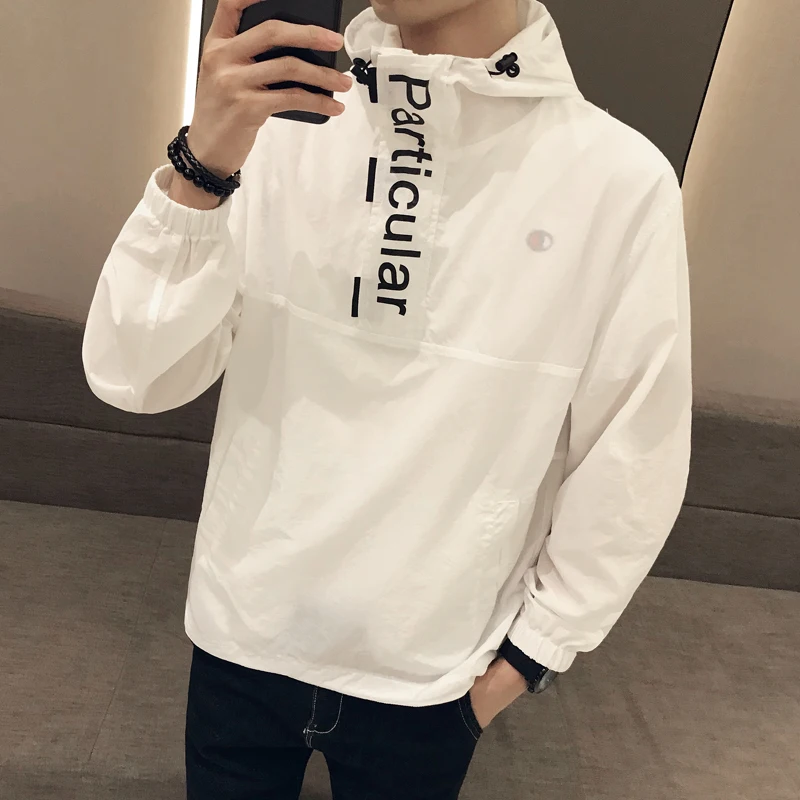 Pullover Sunscreen Clothing Summer Jackets Men Fashion 2019 Chaqueta Hombre Streetwear Bomber Jacket Hooded Print Outwear Coat Pullover Sunscreen Clothing Summer Jackets Men Fashion 2019 Chaqueta Hombre Streetwear Bomber Jacket Hooded Print Outwear Coat