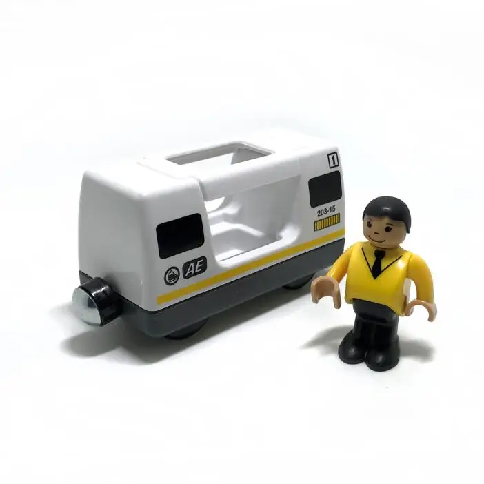 Free shipping Remote control electric magnetic link compatible BRIO wooden track white Harmony train and red worldwide train 13