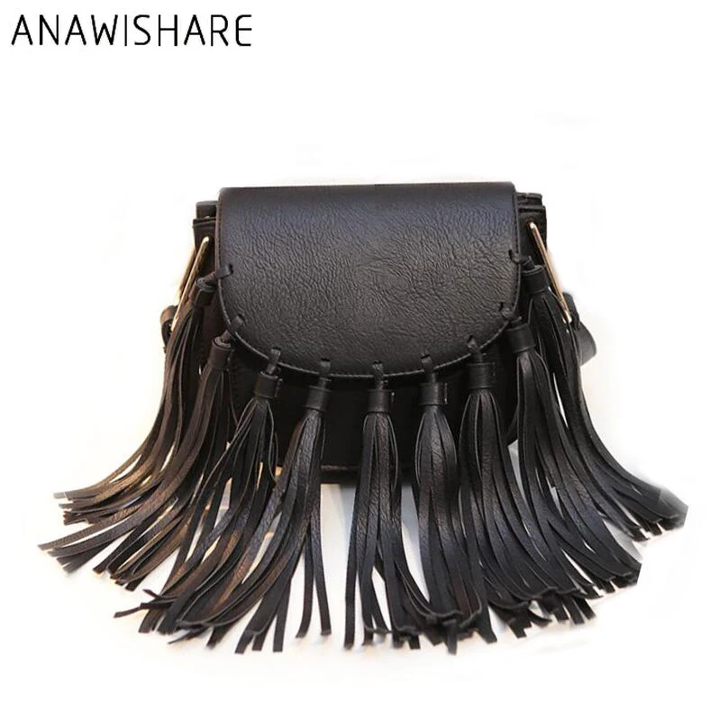 Prix pour Anawishare femmes messenger sacs gland épaule sacs bandoulière sacs femme designer en cuir sacs à main noir bolsas feminina Prix pour Anawishare femmes messenger sacs gland épaule sacs bandoulière sacs femme designer en cuir sacs à main noir bolsas feminina