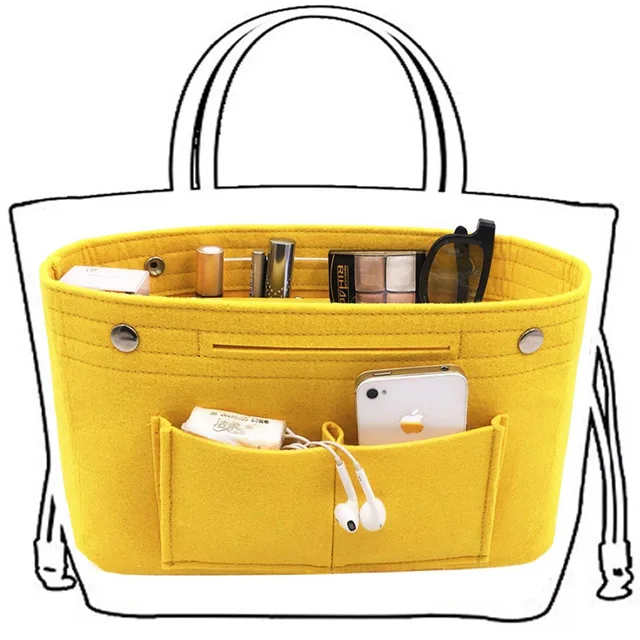 Obag Felt Cloth Inner Bag Women Fashion Handbag Multi-pockets Cosmetic Storage Organizer Bags Luggage Bags Accessories