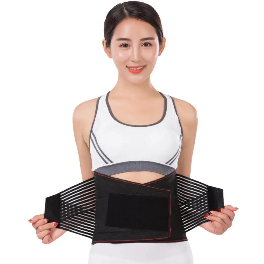 AOFEITE High Elastic Breathable Mesh Steel Plates Bodybuilding Lumbar