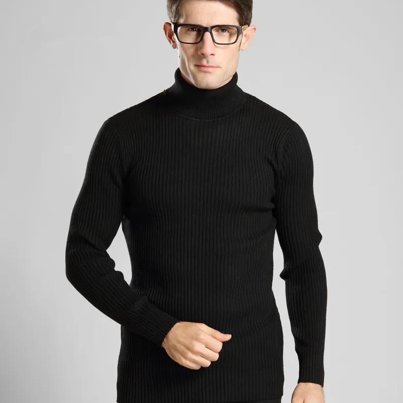 High quality brand men's sweater Classic Winter Thermal wool Male ...