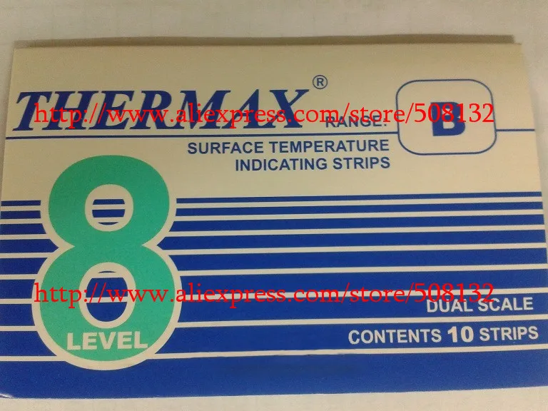 TMC 10 полосок THERMAX температурная этикетка 8 уровней диапазона B|temperature labels|temperature