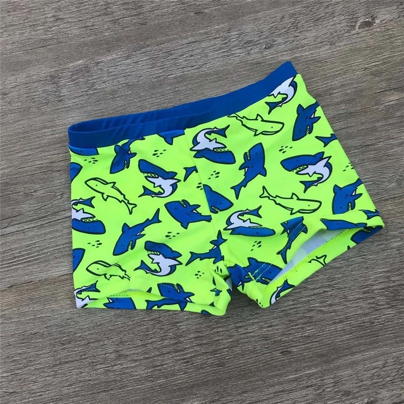 Детский Эластичный пляжный купальный костюм с принтом акулы для мальчиков; купальные штаны; шорты; летние пляжные плавки с животными; maillot de bain; A40