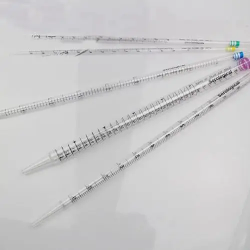 

1/2/5/10/25mL Volume Polystyrene Serological Pipette Graduations 5 Colors Marked