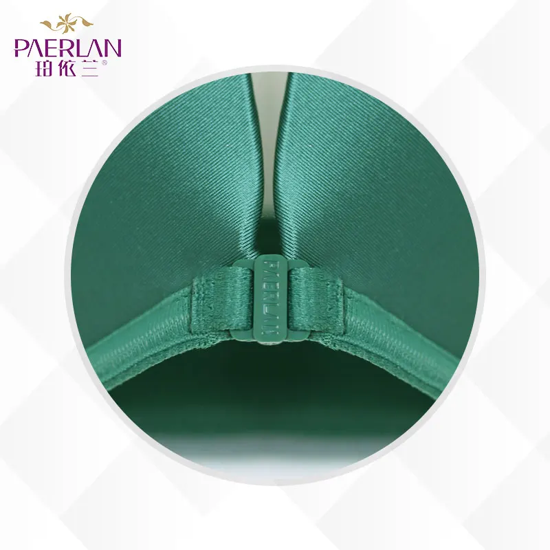 PAERLAN Seamless Push Up Front Closure Wire Free Stripe Beauty Back Bra  Small Breast Gathers Sexy Green Underwear Women