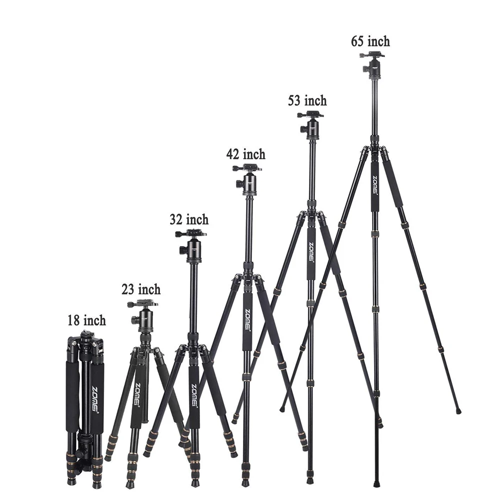ZOMEI Z668 штатив для камеры и монопод легкий дорожный штатив с шаровой головкой 360 градусов и сумкой для переноски для SLR DSLR цифровой камеры