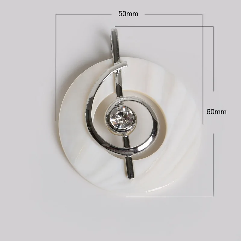 Кристалл музыкальная форма символ натуральный круглый мать кулон с жемчужной раковиной ожерелье кулон для ювелирных изделий - Окраска металла: white