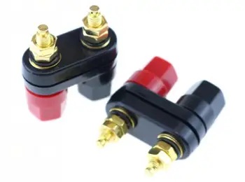 

High Quality Binding Post Red Black Connector Banana plugs Couple Terminals Amplifier Speaker Banana Plug Jack