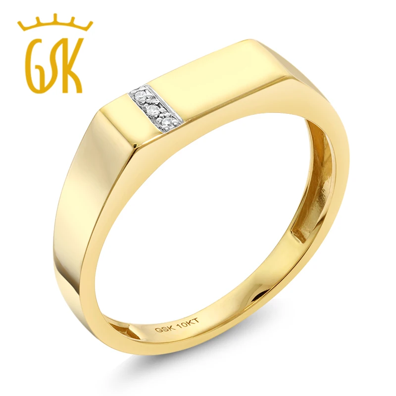 Кольцо с бриллиантом GemStoneKing мужское кольцо из розового золота 10 к 0 08 ктвт