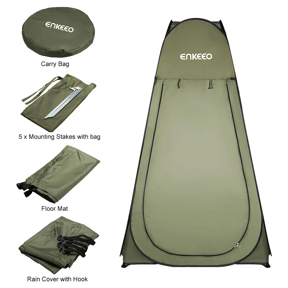 Enkeeo Portable Instant Pop Up Privacy Tent 191-D Nylon Polyester Tents for Changing Dressing Showering Toilet Outdoor