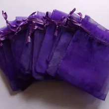 50 шт./лот пурпурные сумки из органзы 17x23 свадебные подарочные сумки