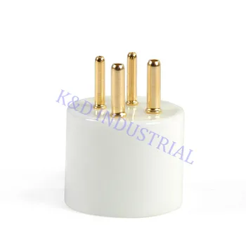 

5pcs Ceramic 4Pin Tube Socket Base Gold Plate U4A 300B For 2A3 811A 300B Audio Amp