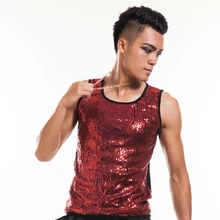 M-3XL! мужской бренд сценический бар певец из ночного клуба ds супер плотный красный жилет с блестками модные костюмы майка одежда пальто