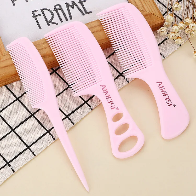 Mini wide tooth dense tooth comb antistatic plastic comb hair rat tail