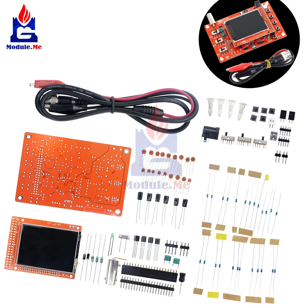 

Solderless DSO138 Digital Oscilloscope with Alligator Probe STM32 200KHz Making Electronic Diagnostic- DIY Kit Tool Learning Set
