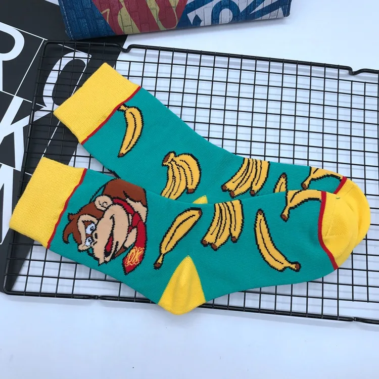 Neue-Baumwolle-m-nner-frauen-Crew-Socken-Lustige-Harajuku-Nette-Neuheit-Cartoon-sloth-Super-Mario-Weihnachten(28)