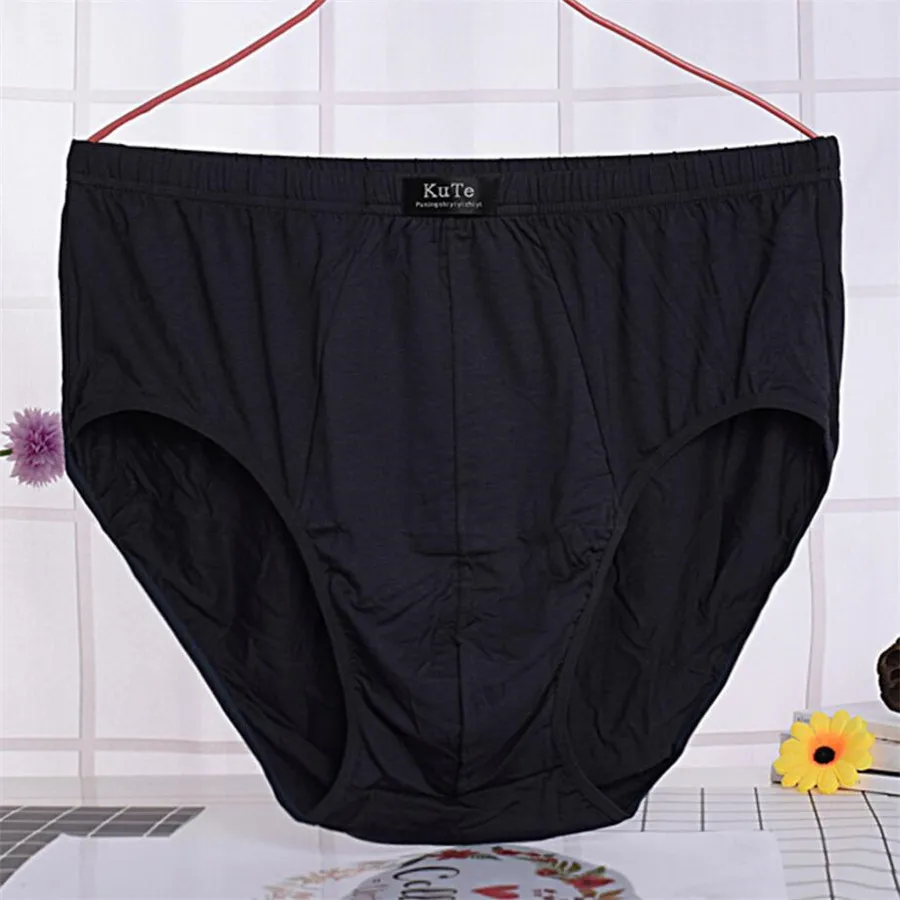 86 160cm Waist Big Size 5XL 6XL Bamboo Mens Underwear High Waist Plus Size Briefs Mens Soft