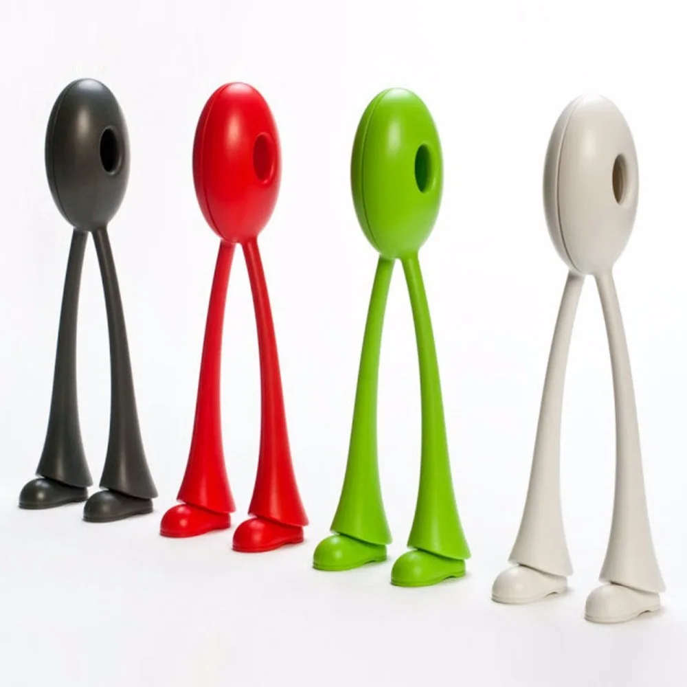 

1SET Long Legs Spoons Stand Creative Unique Spoon-shaped Useful Kitchen Tool Fruit Salad Soup Plastic Spoon Teaspoon OK 0598