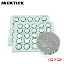 

50Pcs 3V CR2032 Lithium Button Cell Battery BR2032 DL2032 ECR2032 CR2032 Button Coin Cell BatteriesFor Watches clocks calculator