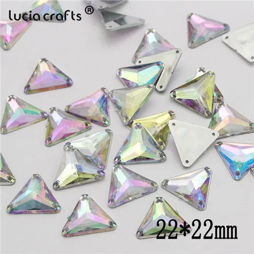 20/25/50/100pcs Multi Shapes AB Color Acrylic Crystal Stone Flatback Rhinestone Beads DIY Sew On Clothing Bags Accessories D1303 - Цвет: Style 4 25pcs