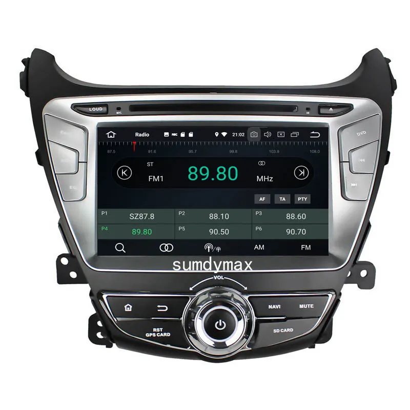 Excellent For Hyundai Elantra 2014 2015 Android 9.0 octa Core 4GB RAM Car DVD Player GPS Glonass Navi RDS Radio wifi 4G Bluetooth 7