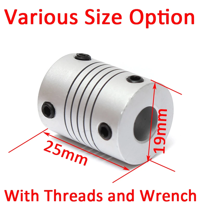 High Strength Aluminum Alloy Plum Flexible Shaft Coupling OD20mm x L25mm CNC Stepper Motor Coupler Connector for 3D Printer Flexible Coupler High Strength Aluminum Alloy Plum Flexible Shaft Coupling OD20mm x L25mm CNC Stepper Motor Coupler Connector for 3D Printer Flexible Coupler