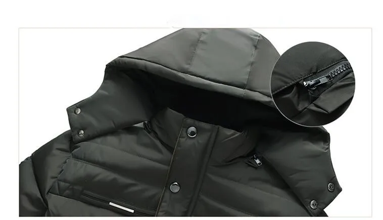 Men Winter Down Jacket and Coat New Casual Hooded Jackets Warm Fleece Down Parkas Male Fashion Thick Outwear Coats XL-4XL