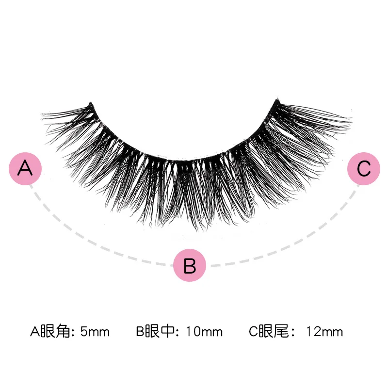 50 пар 10 стилей накладные ресницы, норка 3D ресницы натуральные длинные невидимые тонкие полосы сцена бесплатно настроить логотип круг розовая коробка